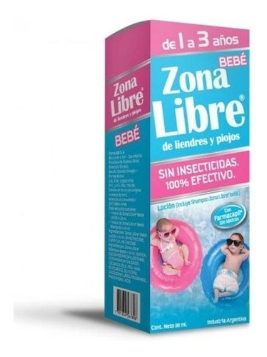 Zona Libre Bebe De 1 A 3 Años Locion + Shampoo X20 Ml