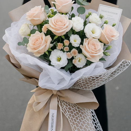 Rollo De Malla Agujero Para Ramo Flores/papel Coreano 3030 Blanco