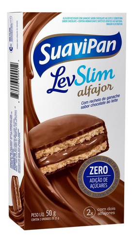 Multipack Alfajor Levslim Chocolate Ao Leite C/ 2 Unid.