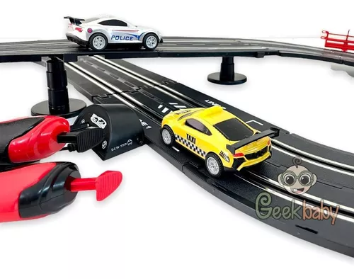 AUTORAMA PISTA DE CORRIDA 239CM CONTROLE REMOTO 2 CARROS COMPLETA