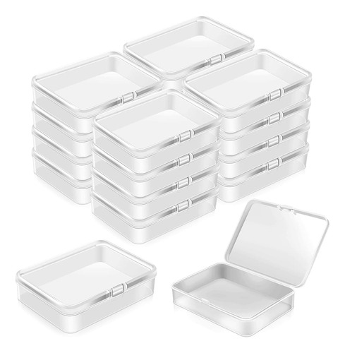 Rcybeo 16 Pcs Mini Cajas De Contenedores De Plástico Con Tap