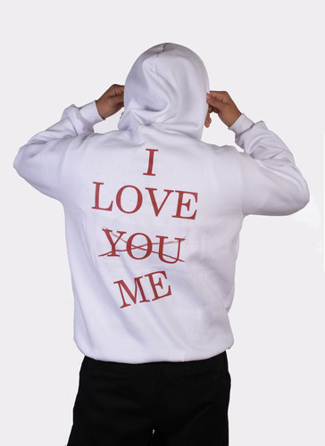 Sudadera  I Love Me  Blanca 