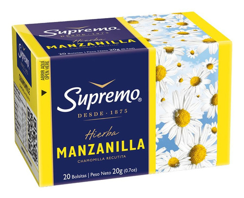 Te Supremo Manzanilla 20 Sobres