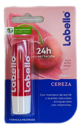 Humectante Labial Labello Fruity Shine Cereza 4.8 G