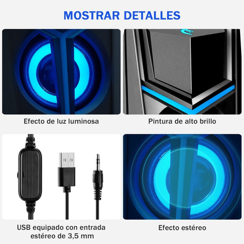 Imagen 2 de 9 de Altavoz Usb Teatro En Casa Bocina Subwoofer Multimedia Tv