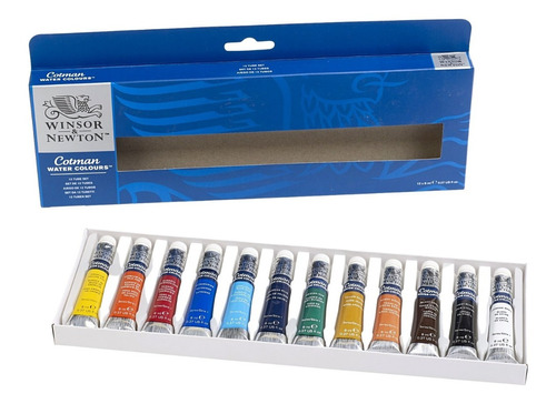 Juego Acuarelas Cotman 8ml 12 Tubos Winsor & Newton Arte