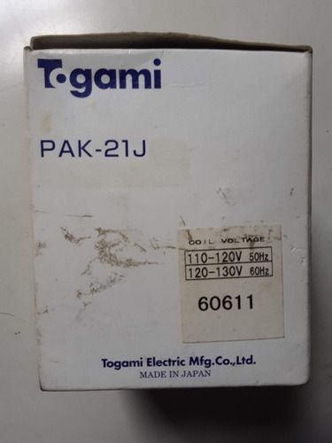 Contacto T-gami  110-120v 50hz 120-130v 60hz Made In Japan..