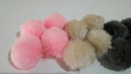 Pompon De Piel-accesorio Para Cartera Aplique