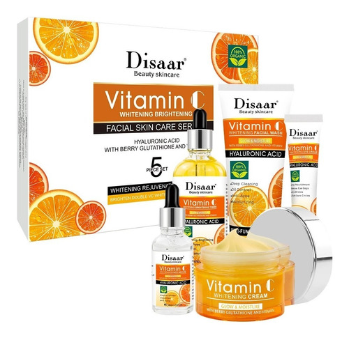 Disaar-kit De Cuidado Facial Blanqueador  Con Vitamina C, 