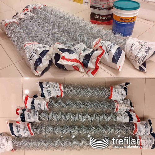 Imagen 3 de 8 de 3 Rollos De Tejido Romboidal 4'' 1,00x10mts Cal 16 Alambres
