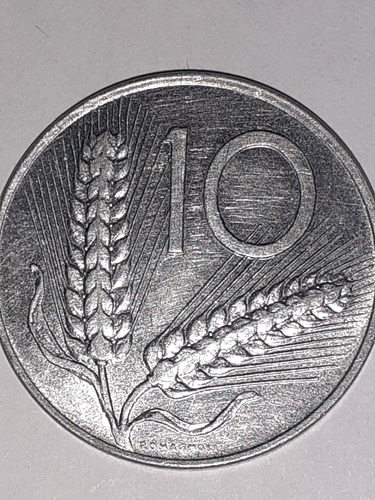 Moneda Italiana De 10 Lire Del Año 1983