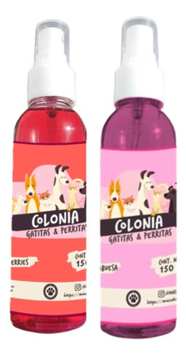 Colonia  Perro Gato & Perrita Gatita Sin Alcohol 150ml 