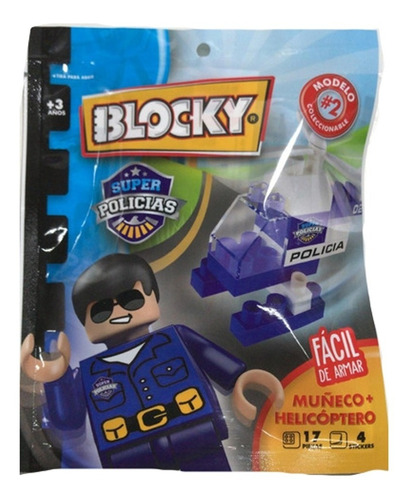 Blocky Coleccionable Policias X17 Piezas (8919)