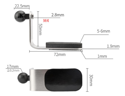 Soporte Para Teléfono Base De Montaje 17 Mm Estilo A