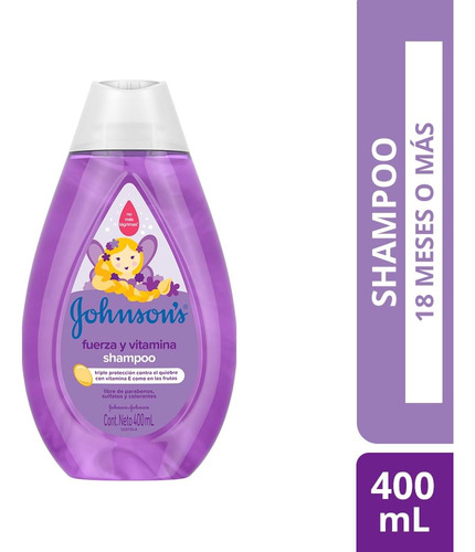 Shampoo Niños Johnson's® Shampoo Fuerza Y Vitamina X 400 Ml.