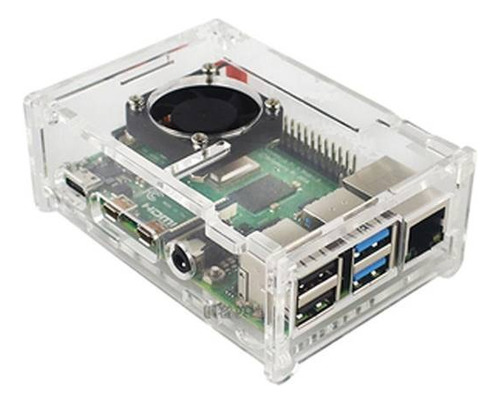 Case Acrílico Para Raspberry Pi5+ Com Parafusos E Porcas.