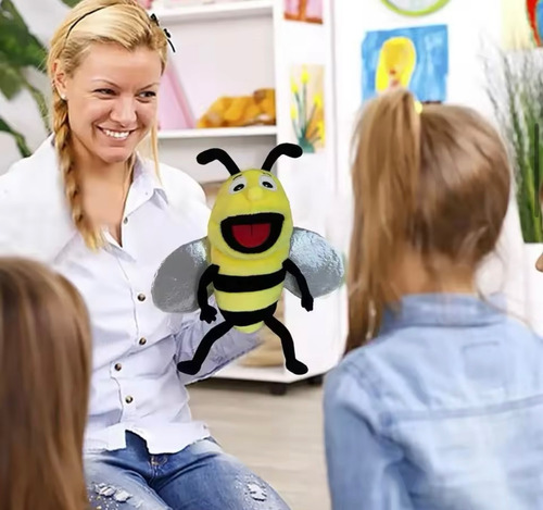 Marioneta Abeja Títere Material Didáctico Maestros Preescola