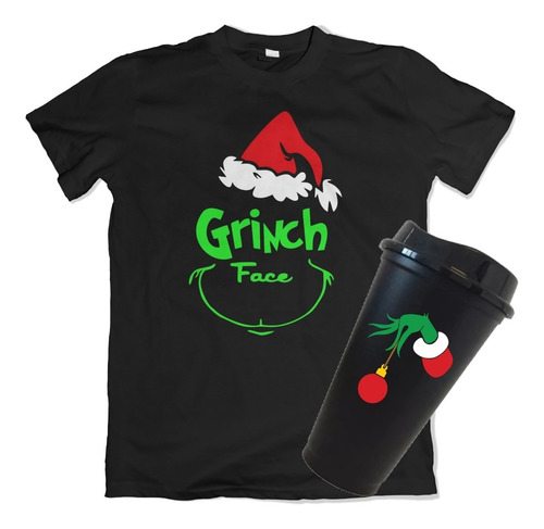 Grinch Navidad Paquete Set De Regalo Playera Vaso