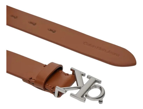 Cinturon Calvin Klein Round Mono Cafe Mujer K60k611490-00x Café U