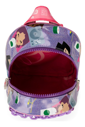Bolsa Niñas Backpack Cloe Satreli Chico Color Violeta