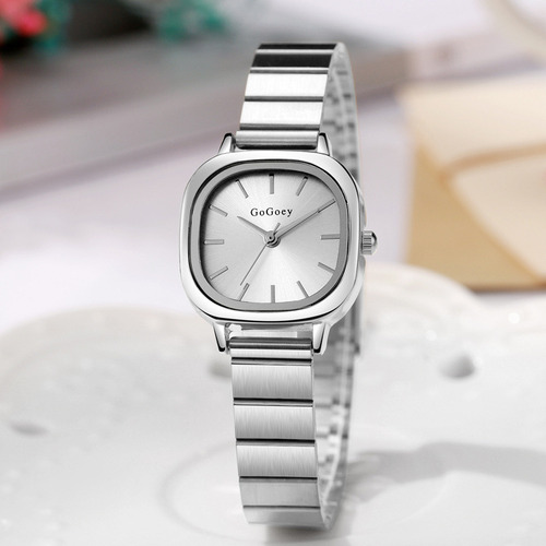 Relojes De Mujer Cuadrados Pequeños Con Cinturón De Acero A