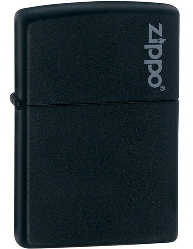 Encendedor Zippo Negro Mate Con Logo  -  Cod 218zl