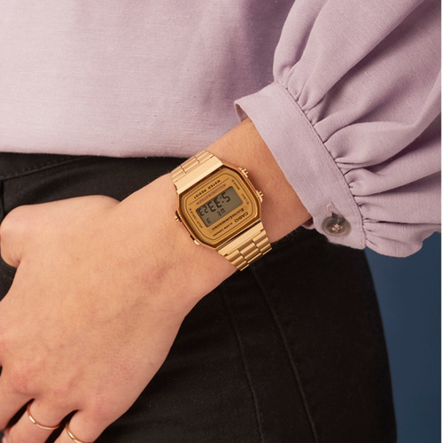 Imagen 8 de 9 de Reloj Casio Vintage Unisex Dorado A-168wg-9