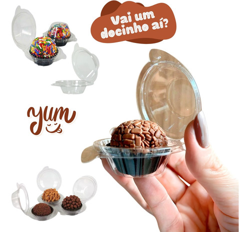 Embalagem Individual Para Brigadeiro Doces C/ 100 Un