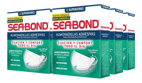 Sea Bond Almohadillas Adhesivas Superiores 12 Pz 6-pack