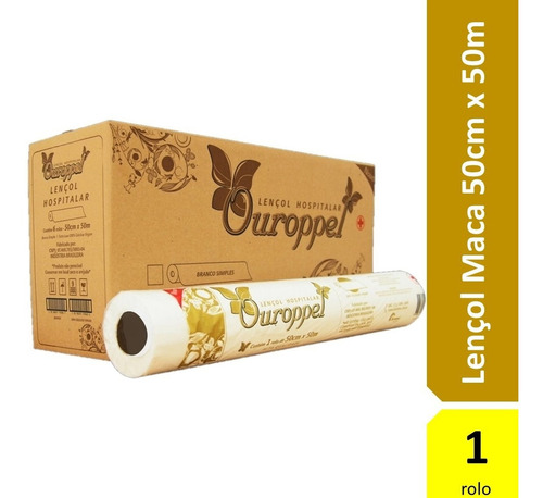 Lençol Hospitalar Maca Premium 50m X 50cm 100% Celulose Rolo