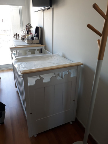 Cuna Chariot Americana Bambú Blanco (Usado)