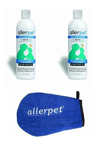 2 Unidades Allerpet Perro Removedor De Caspa 12 Oz Botellas