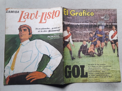 Revista El Gráfico Nº 2387 Año 1965 Boca River Huracan Casla