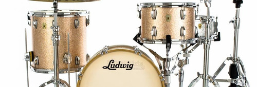 Bateria Ludwig Classic Maple Champagne Sparkle Jazz Set Com (Usado)