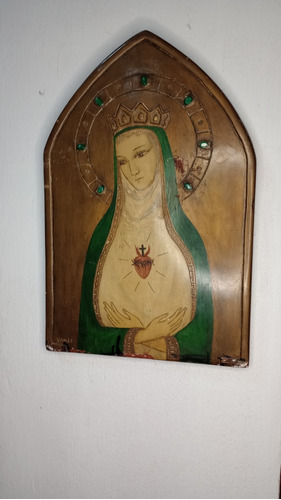 Cuadró En Madera Motivo Religioso 