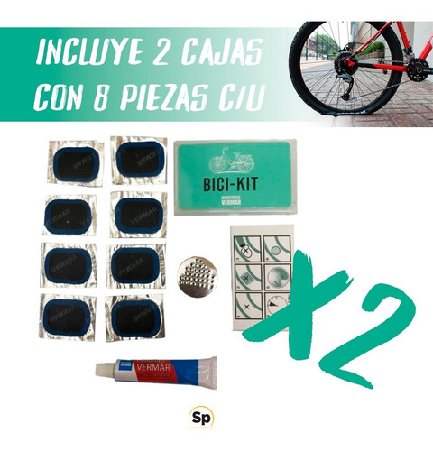 Imagen 2 de 4 de Kit De Reparación Para Bicicleta Paquete De 2 Piezas