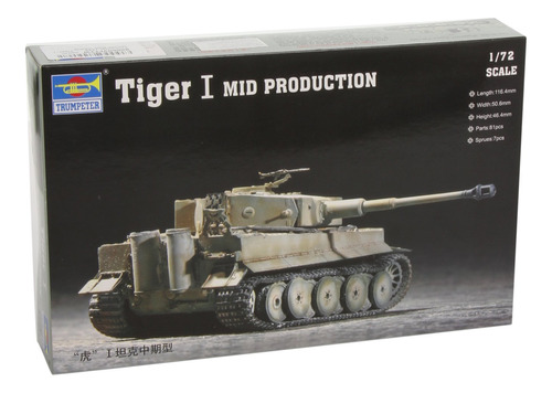 Trompetista 1 72 Aleman Tiger I Tank Mid Production