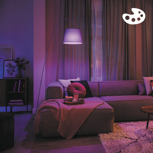 Imagen 10 de 10 de Lampara Led Inteligente Philips Wifi Smart Color E27 X3 Un