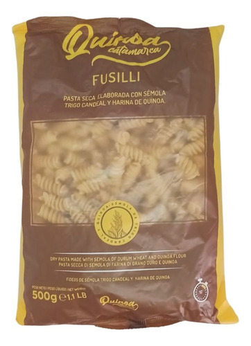 Pasta Seca Qui-noa Catamarca Penne Rigate 6 X 500 Gr