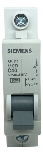 Disjuntor Unipolar Curva C 40a/50a 5sj1 Siemens