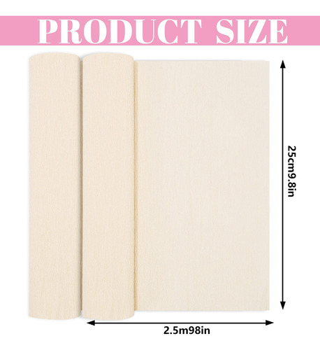 Whaline Rollo De Papel Crepé De 8 Rollos De 25 X 250 Cm 4