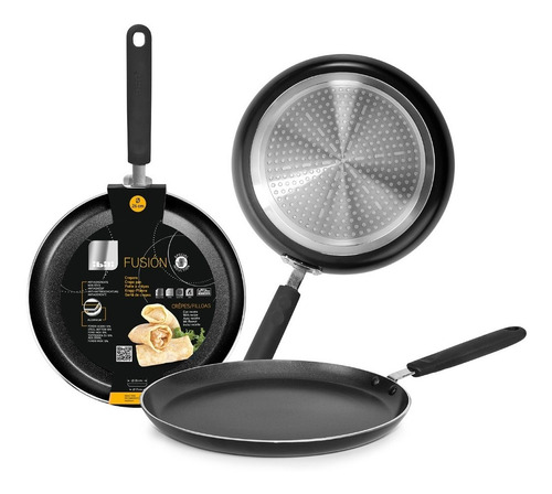 Sarten Para Crepas Libre Pfoa Aluminio Inducción 26 Cm Ibili Color Negro