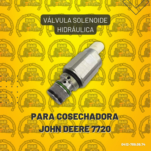 Válvula Solenoide Hidráulica Para Cosechadora John Deere7720