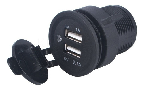 Cargador Toma Usb Doble Para Embutir Auto 12/24v