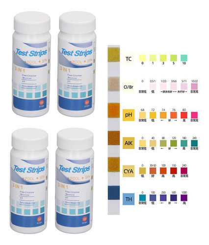 Tiras De Teste De Ph De Água De Aquário, 200 Unidades Para C