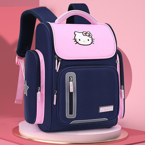 Mochila Escolar Hello Kitty Sanrio Para Niñas De Primaria