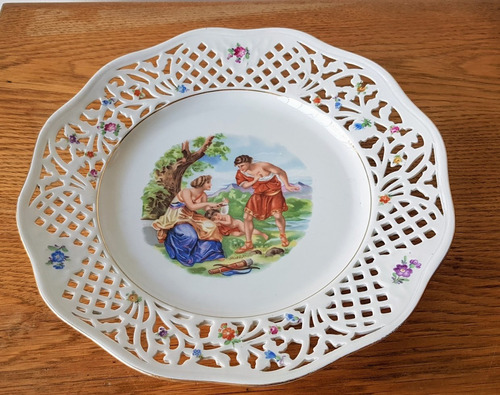 Plato De Masas En Porcelana Alemana Schumann Bavaria 28 Cm