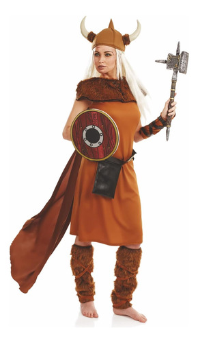Fun Shack Disfraz De Vikingo Adulto Mujer Guerrera, Traje Vi