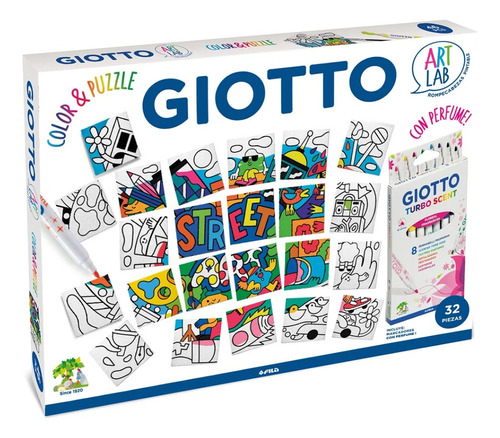 Giotto Color Y Puzzle 32 Piezas Turbo Giant En Caja