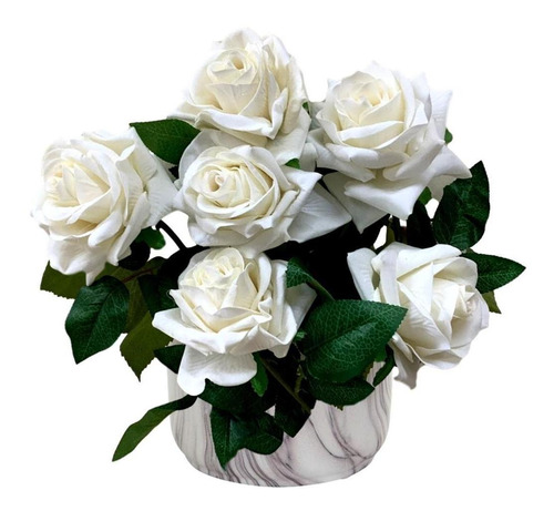 20 Flores Artificiais Rosa De Veludo Permanente Em Promoção | Frete grátis